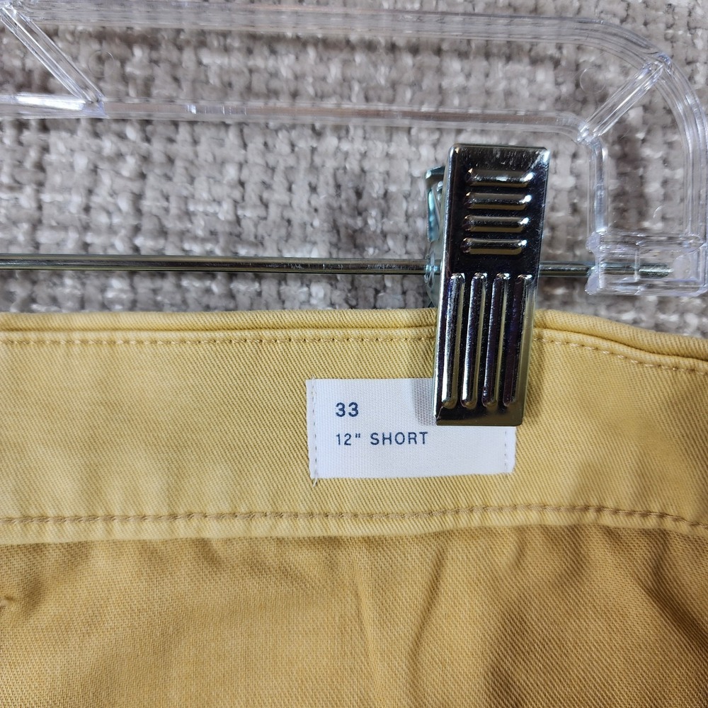 Gap Flex Cotton Chino Shorts Mens 33x12 Gold Casual Stretch Golf Comfort NWT - Picture 12 of 14